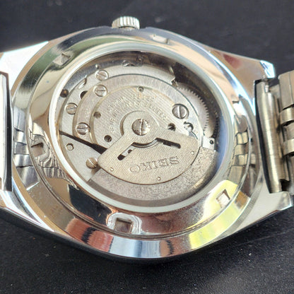 Vintage Mod Seiko 5 Automatic Black Face 6309A 17 Jewels Japan Men's Date Wrist Watch E41