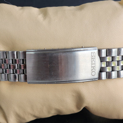 Vintage Mod Seiko 5 Automatic Black Face 6309A 17 Jewels Japan Men's Date Wrist Watch E41