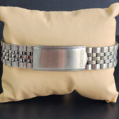 Vintage Mod Seiko 5 Automatic Green Face 6309A 17 Jewels Japan Men's Date Wrist Watch E44