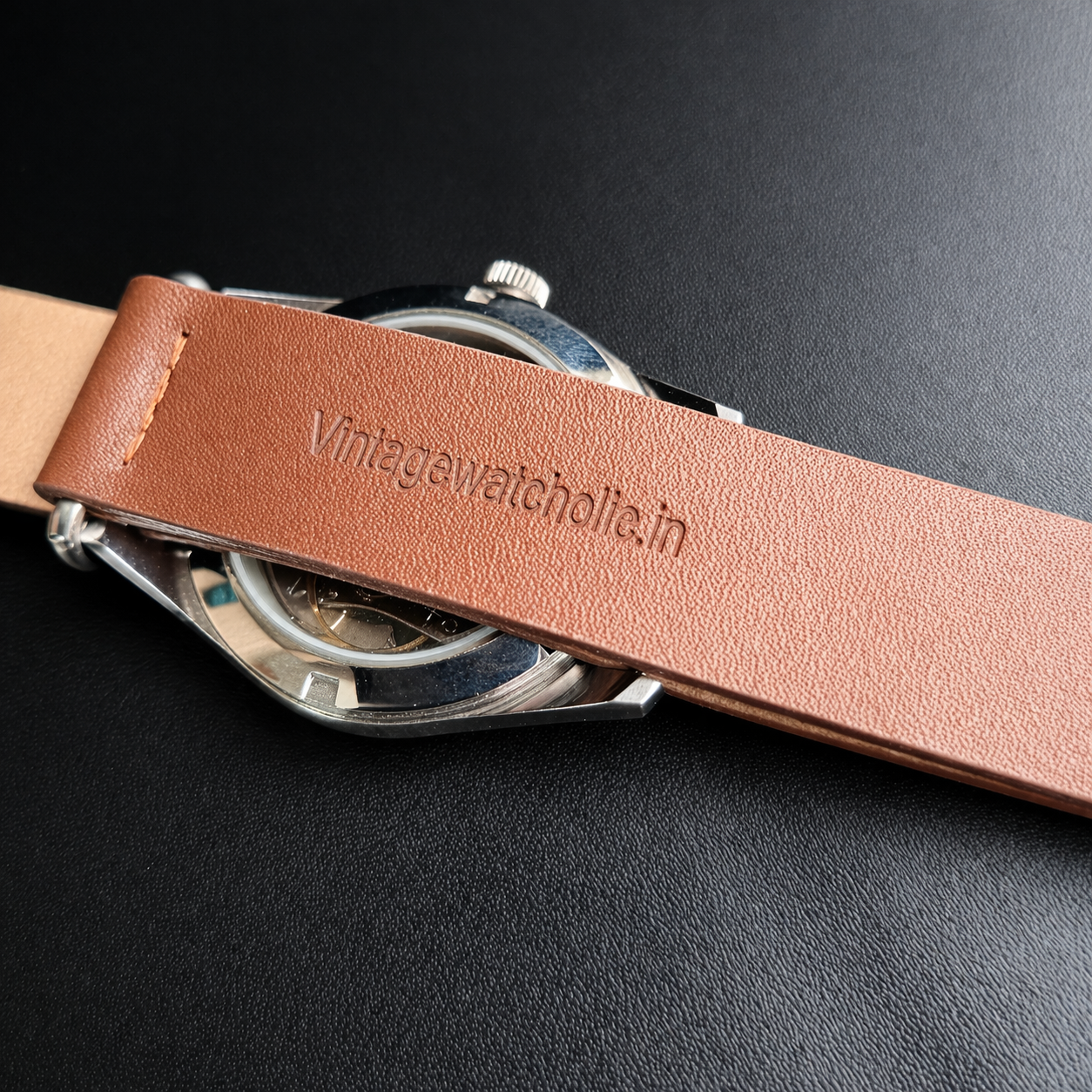 Vintage MOD HMT Janata Hand Winding 17 Jewels Silver Face Tan Leather  Nato Strap Men's Wrist Watch J0014