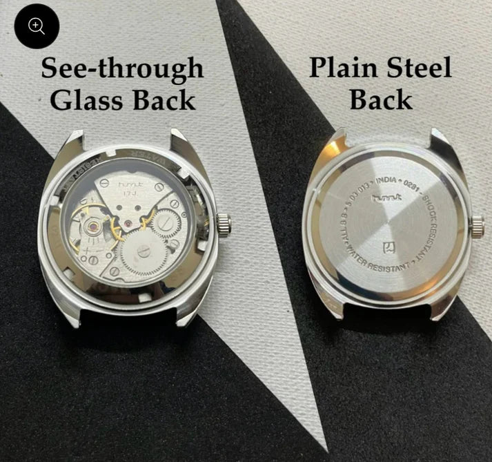 Vintage MOD HMT Kohinoor Hand Winding 17 Jewels Orange Face Men's Wrist Watch B70